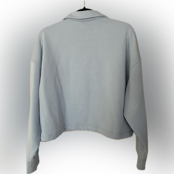 DKNY Sport Light Blue Cropped Sweatshirt - Picture 2 of 3